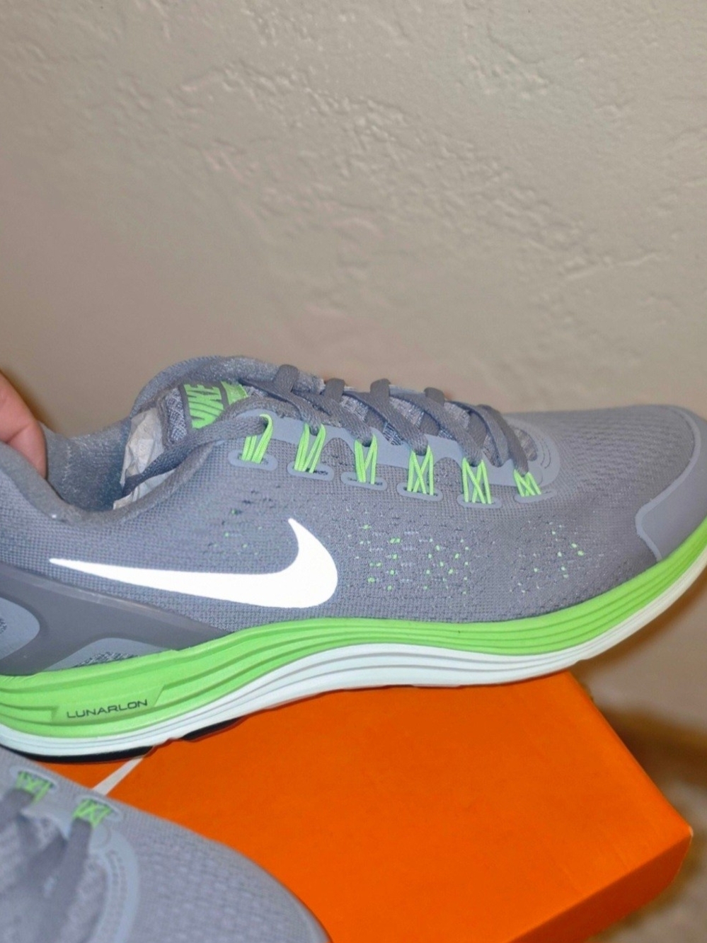 Nike Men’s Gray & Lime Running Shoes
